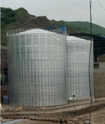 东乡粮食钢板仓的安装全过程不用热焊接